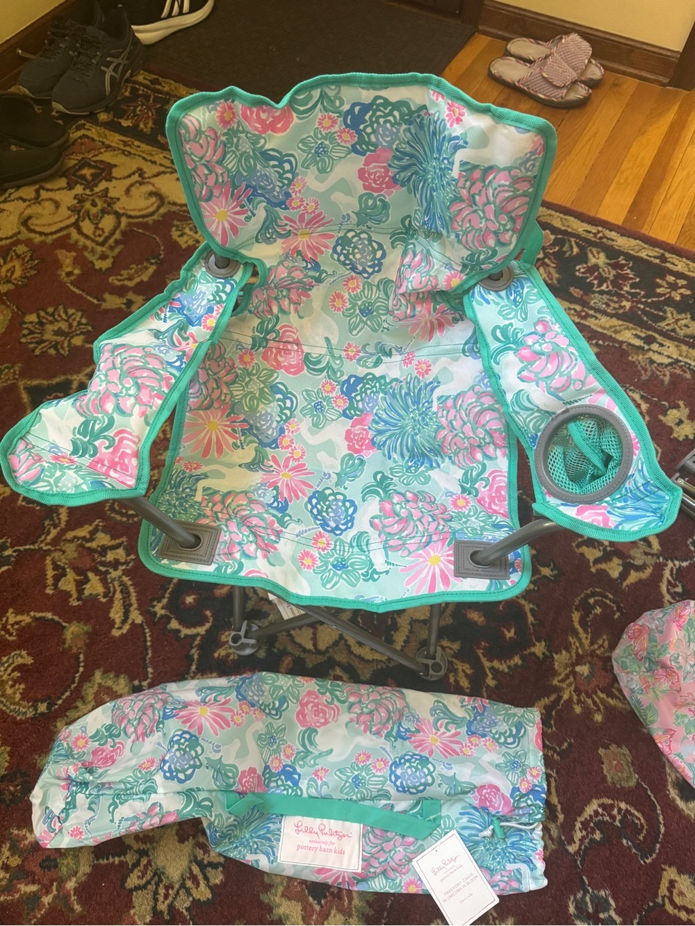 Lilly Pulitzer Pottery Barn Kids Freeport Folding Beach Pool camping Chair New